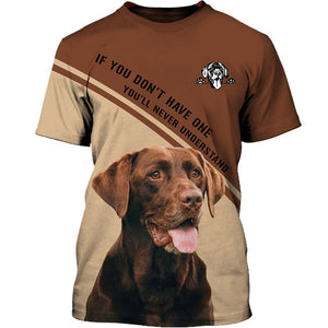 Chocolate Labrador Retriever In Brown Men and Women 3D Shirt