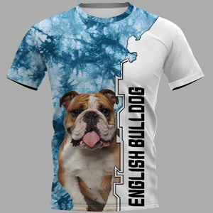 English Bulldog Men and Women 3D T Shirt