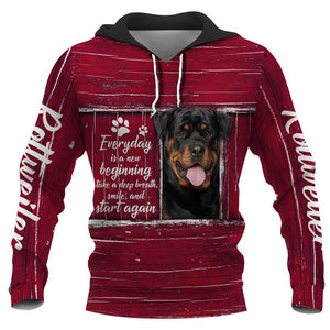 Everyday Is A New Beginning Rottweiler Dog Men and Women 3D Full Printing