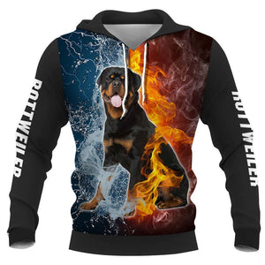 Fire and Water Rottweiler Dog Men and Women 3D Full Printing
