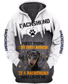 First thing i see every morning is a Dachshund who loves me Men and Women 3D T Shirt