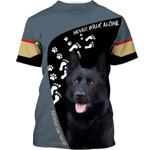 Funny Face – My Friend – Hello Beautiful – Love Black German Shepherd Men and Women 3D Shirt