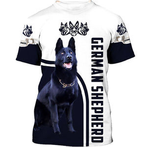 Funny Face – My Friend – Hello Beautiful – Love Cute German Shepherd Men and Women 3D Shirt