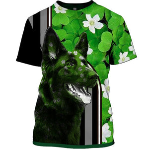 Funny Face – My friend – Love Dog In Green Men and Women 3D Shirt