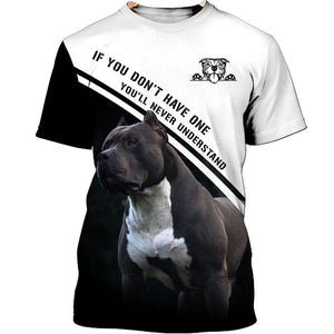 Funny Face – My Friend – Love Pitbull – Men and Women Ver.2 3D Shirt