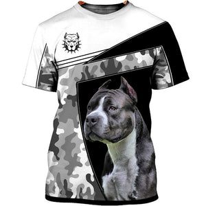 Funny Face – My Friend – Love Pitbull – Men and Women Ver.3 3D Shirt