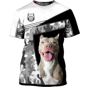 Funny Face – My Friend – Love Pitbull – Men and Women Ver.4 3D Shirt