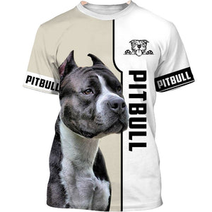 Funny Face – My Friend – Love Pitbull – Men and Women Ver.8 3D Shirt