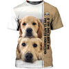 Funny Golden Retriever Men and Women 3D Shirt