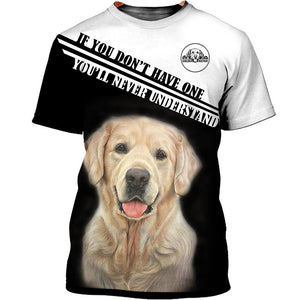 Funny Golden Retriever Men and Women Ver.2 3D Shirt