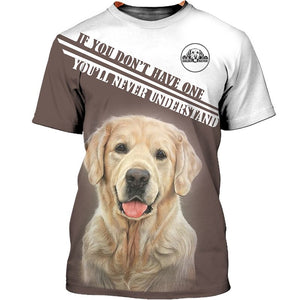 Funny Golden Retriever Men and Women Ver.3 3D Shirt