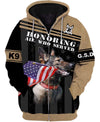 German Shepherd – honoring all who served Men and Women 3D Shirt In coffe color
