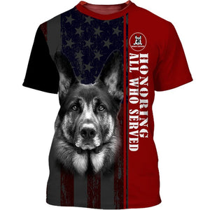 German Shepherd – honoring all who served Men and Women Ver.3 3D Shirt