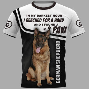 German Shepherd I Reached For A Hand Men and Women 3D T Shirt