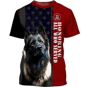 German Shepherd K9 Honoring Men and Women 3D Shirt