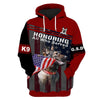 German Shepherd K9 Red Men and Women 3D Shirt