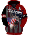 German Shepherd K9 Red Men and Women 3D Shirt
