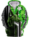 German Shepherd Lucky Flower Grass Shirt 3D Full Printing for Dog Mom Dad lovers