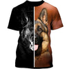German Shepherd Opposition Men and Women 3D Shirt