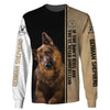 German Shepherd Sad Men and Women 3D Shirt