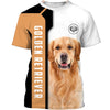 Golden make me happy humans make my head hurt Men and Women Ver.3 3D Shirt