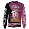 Golden Retriever A Girl And Flower Men and Women 3D Shirt