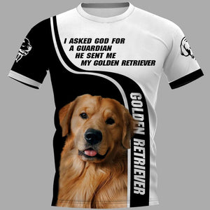 Golden Retriever A Guardian Men and Women 3D T Shirt