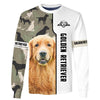 Golden Retriever And Dog Motifs Shirt 3D Full Printing for Dog Mom Dad lovers
