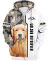 Golden Retriever And Dog Motifs Shirt 3D Full Printing for Dog Mom Dad lovers