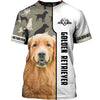 Golden Retriever And Dog Motifs Shirt 3D Full Printing for Dog Mom Dad lovers