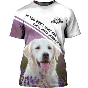 Golden Retriever Cute Men and Women 3D Ver.2 T Shirt