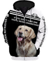 Golden Retriever Gift Men and Women 3D Shirt In White/Black