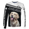 Golden Retriever Gift Men and Women 3D Shirt In White/Black