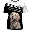 Golden Retriever Gift Men and Women 3D Shirt In White/Black