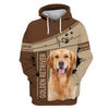 Golden Retriever Heartbeat And Footprint Men and Women 3D Shirt