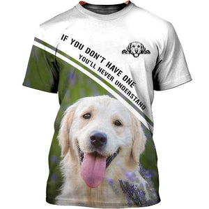 Golden Retriever Cute Men and Women 3D T Shirt