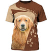 Golden Retriever Never Walk Alone Men and Women 3D Shirt