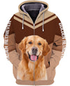 Golden Retriever New Design 2 3D shirt for Golden Retriever lovers