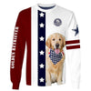 Golden Retriever Rows stars Men and Women 3D Shirt
