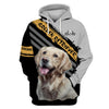 Golden Retriever Stripes Hefty Men and Women 3D Shirt