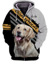 Golden Retriever Stripes Hefty Men and Women 3D Shirt