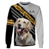 Golden Retriever Stripes Hefty Men and Women 3D Shirt