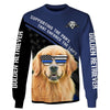 Golden Retriever Wear Police Glasses Men and Women 3D Shirt