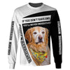 Golden Retriever Wearing A Scarf Shirt 3D Full Printing for Dog Mom Dad lovers