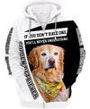 Golden Retriever Wearing A Scarf Shirt 3D Full Printing for Dog Mom Dad lovers