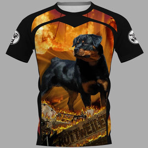 Golden ROTTWEILER DOG Men and Women 3D Print Pullover