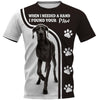 Great Dane Paws Men and Women 3D T Shirt