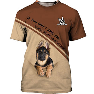 I love my baby German Shepherd Men and Women 3D Shirt