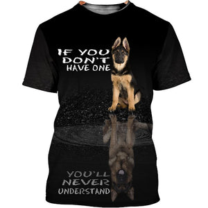 I love my German Shepherd Men and Women 3D Shirt