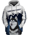 HUSKY Footprints And Heart Beats Men and Women 3D Shirt